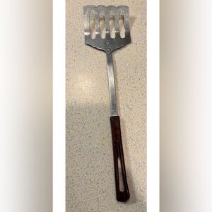 Vintage Stanhome Stainless Steel Slotted Spatula Bakelite Handle 13 Inch USA